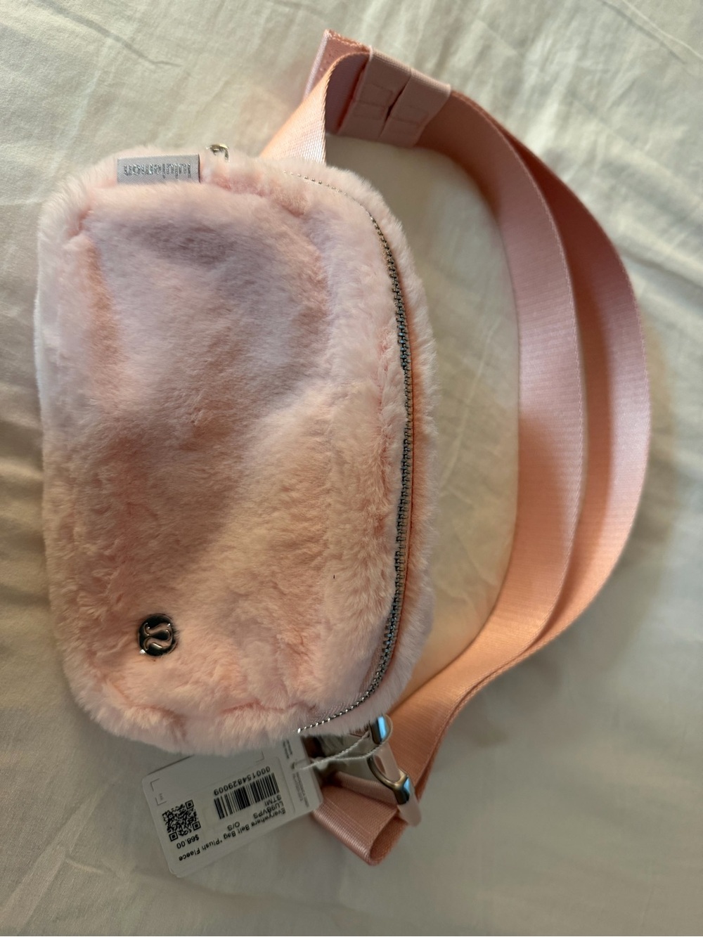 lululemon athletica Plush Pink Faux-Fur Crossbody Belt Bag